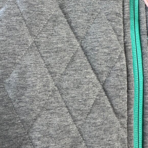 IVIVVA Lululemon Reversible Quilted Vest Girls 6 Teal Gray Snap Pockets - Picture 6 of 12